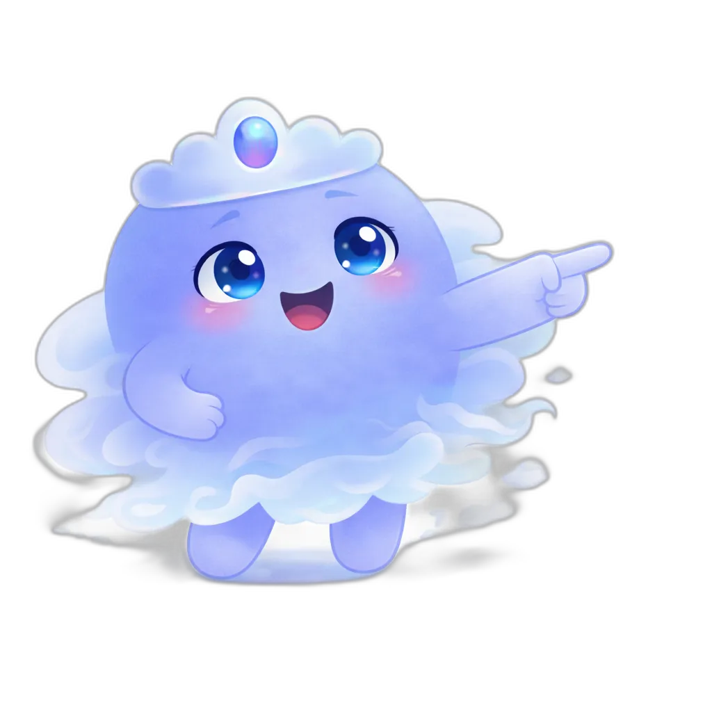 説明するふわりちゃん